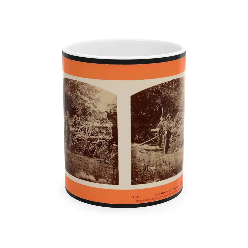 A Battery Of Quaker Guns (U.S. Civil War) White Coffee Mug-11oz-Go Mug Yourself