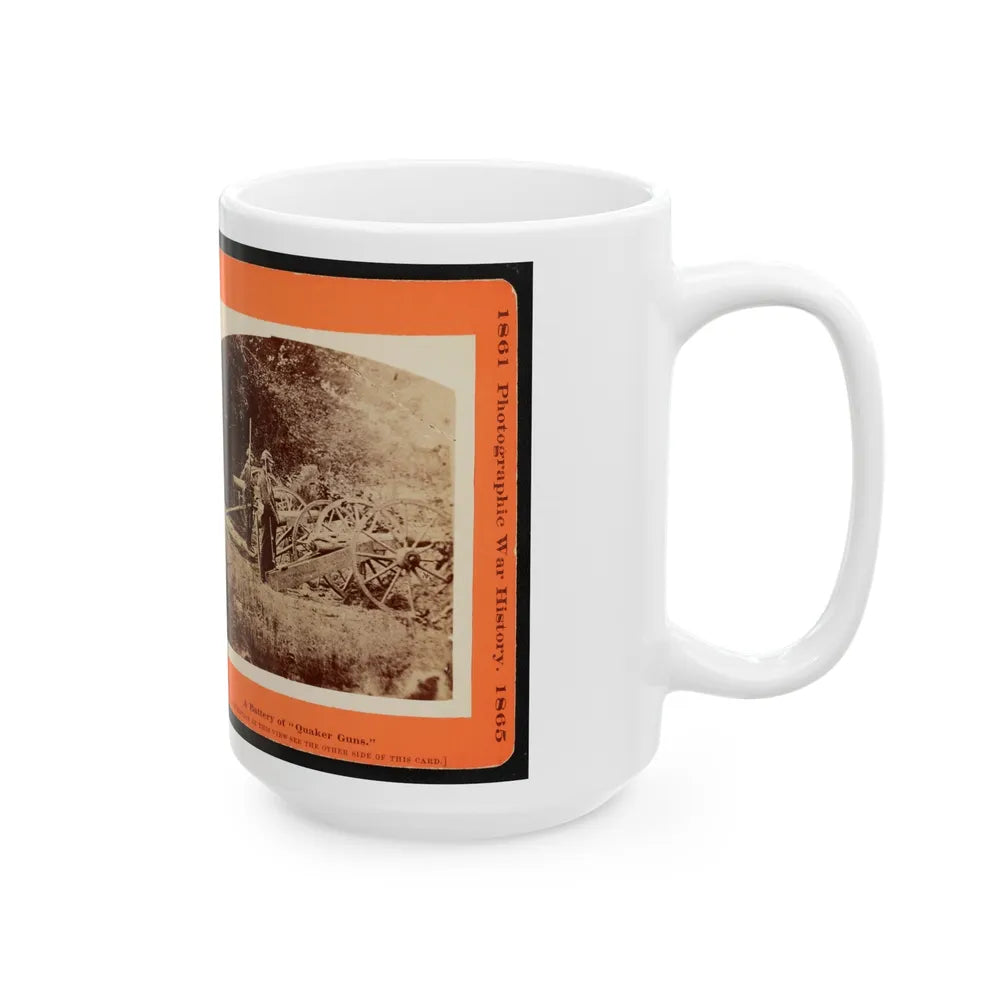 A Battery Of Quaker Guns (U.S. Civil War) White Coffee Mug-Go Mug Yourself