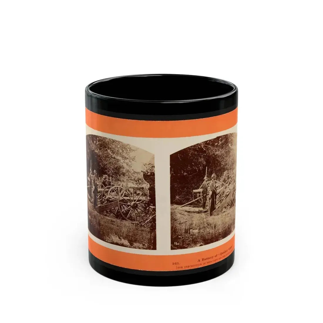 A Battery Of  Quaker Guns (U.S. Civil War) Black Coffee Mug 11oz - Go Mug Yourself