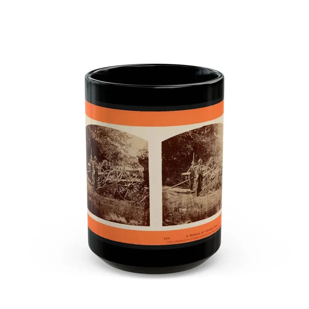 A Battery Of  Quaker Guns (U.S. Civil War) Black Coffee Mug 15oz - Go Mug Yourself