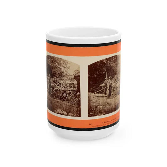 A Battery Of  Quaker Guns (U.S. Civil War) White Coffee Mug 15oz - Go Mug Yourself
