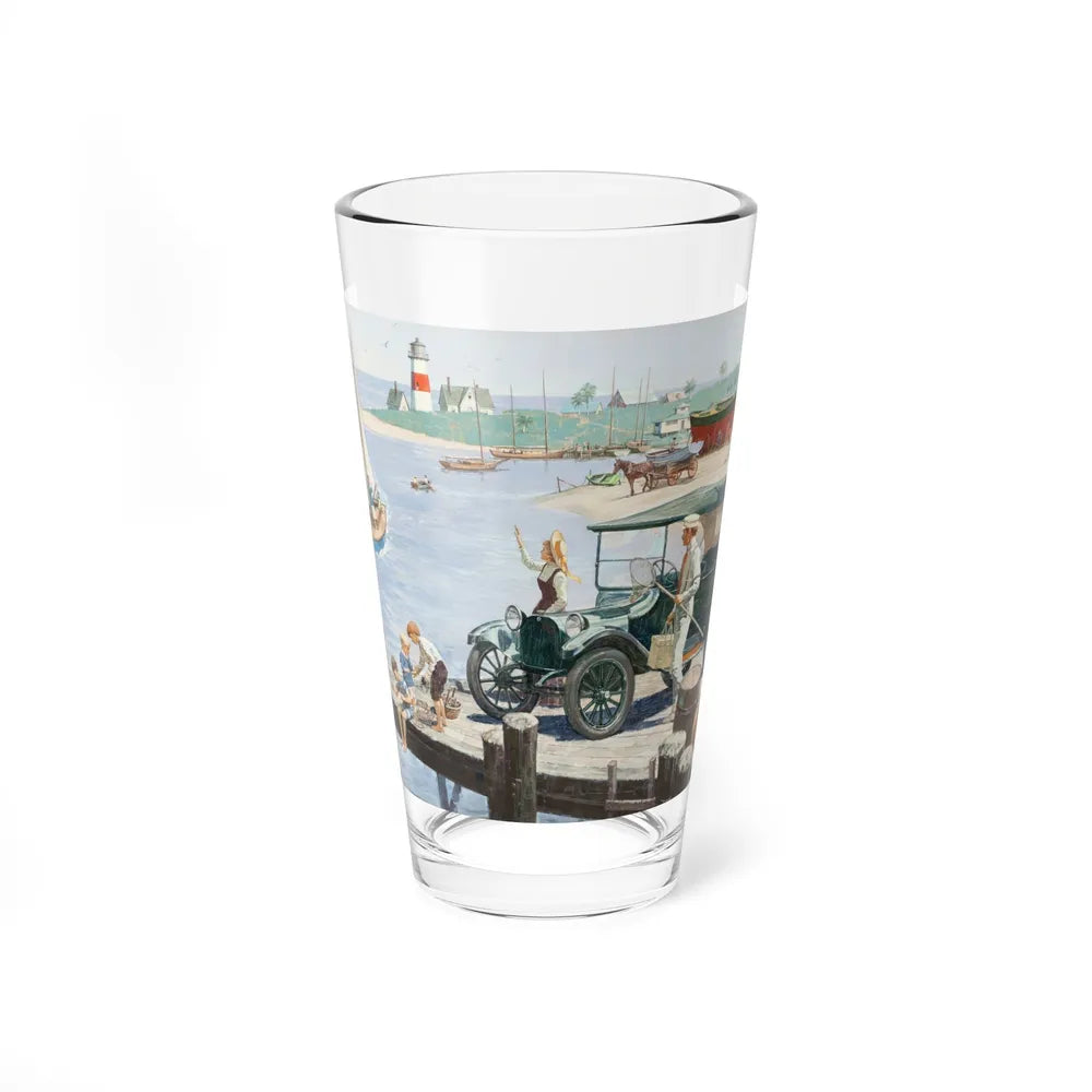 A Beautiful Day by the Water, 1915 Dodge, Great Moments in Early American Motoring, 1971 (Magazine Illustration) Pint Glass 16oz-16oz-Go Mug Yourself