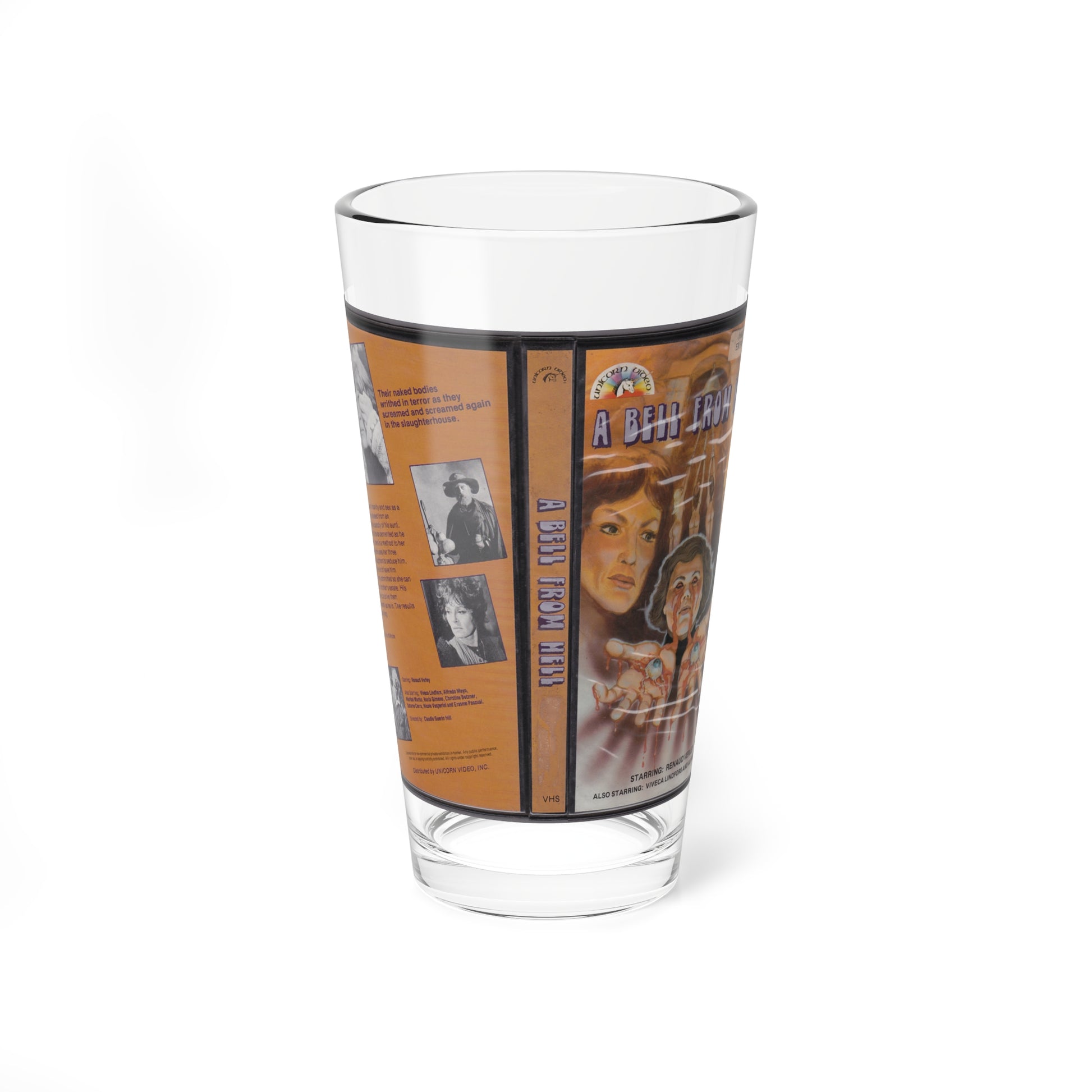 A BELL FROM HELL (VHS COVER) Pint Glass 16oz-16oz-Go Mug Yourself