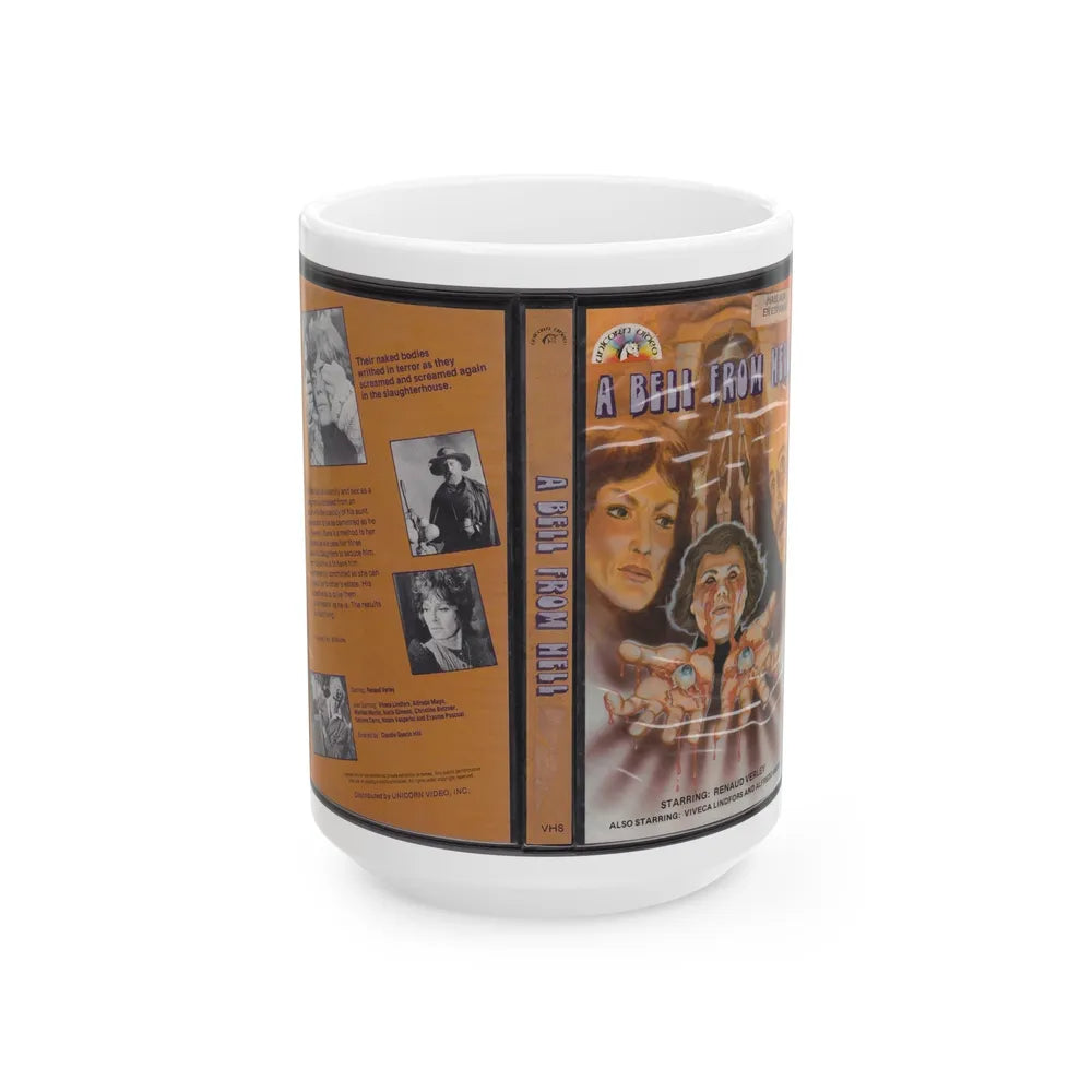 A BELL FROM HELL (VHS COVER) - White Coffee Mug-15oz-Go Mug Yourself