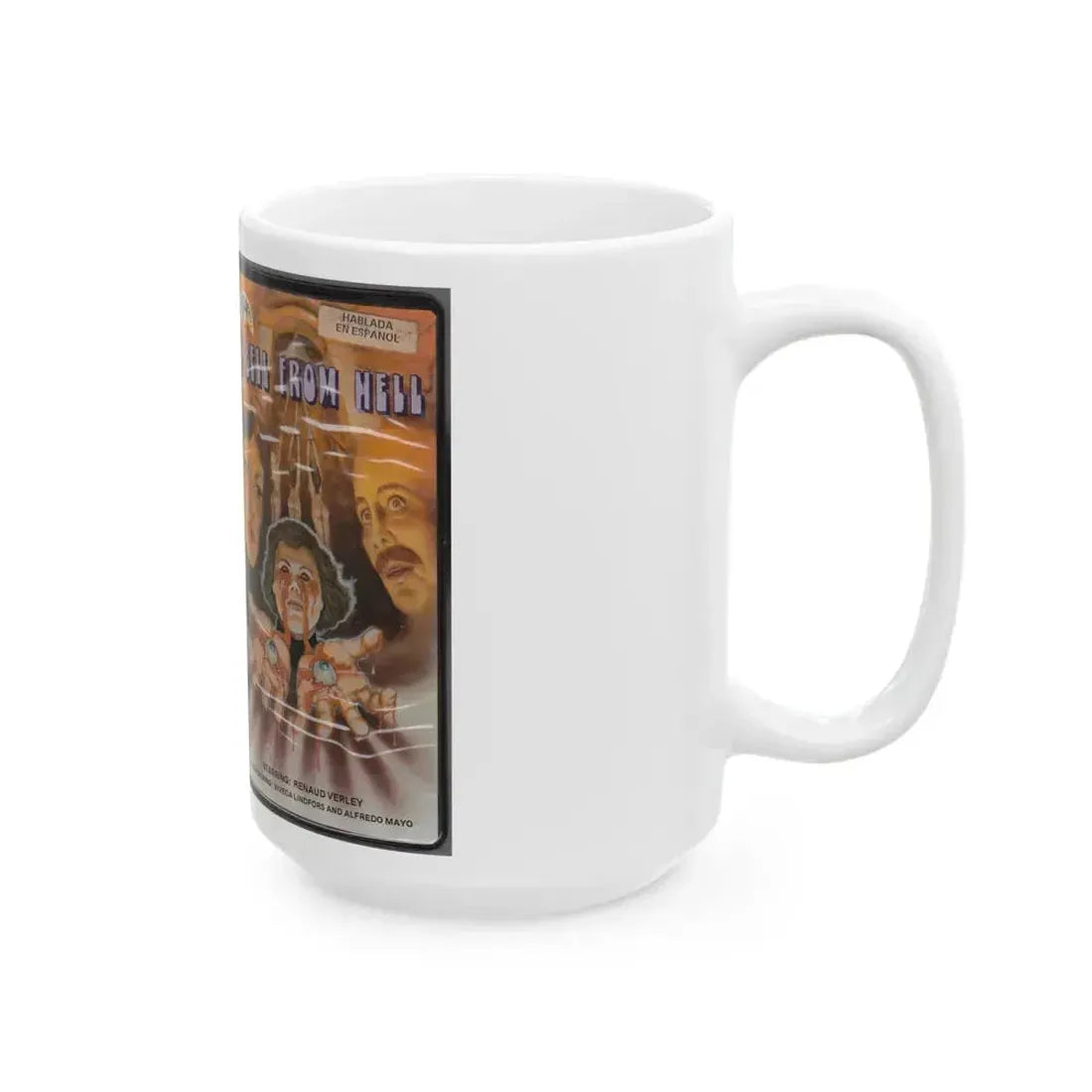 A BELL FROM HELL (VHS COVER) - White Coffee Mug - Go Mug Yourself