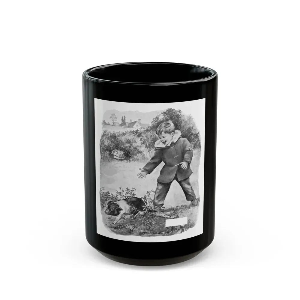 A Big Boy Now by Jill Gill (2), Wife And Home magazine, 1957 - Black Coffee Mug 15oz - Go Mug Yourself
