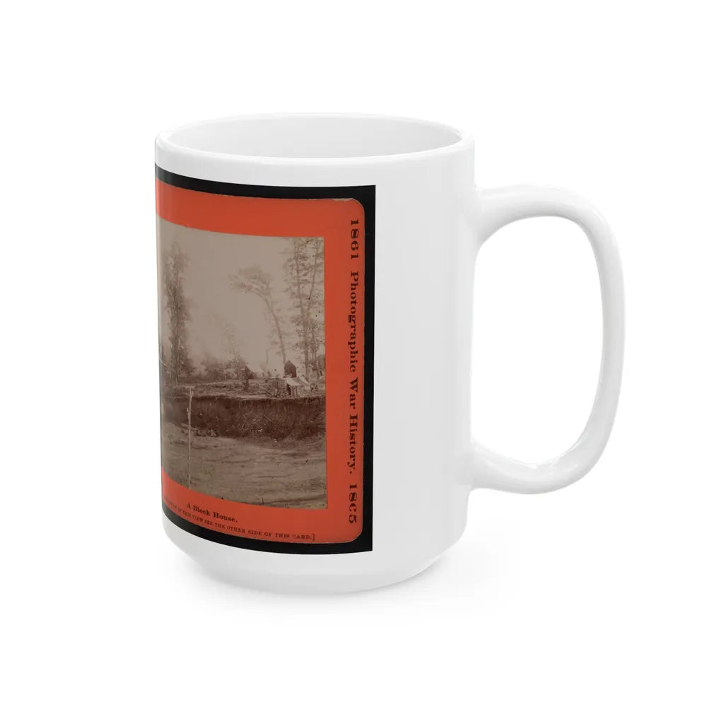 A Block House 001 (U.S. Civil War) White Coffee Mug-Go Mug Yourself