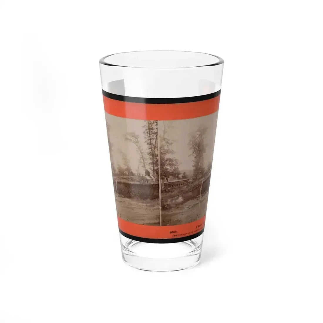 A Block House 001 (U.S. Civil War) Pint Glass 16oz 16oz - Go Mug Yourself