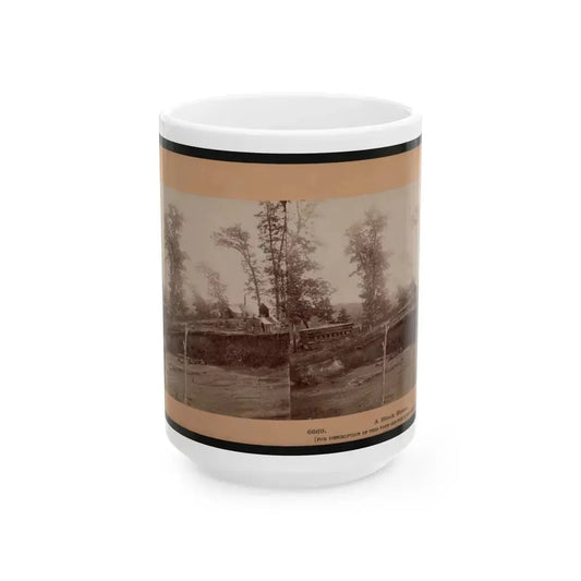 A Block House (U.S. Civil War) White Coffee Mug 15oz - Go Mug Yourself