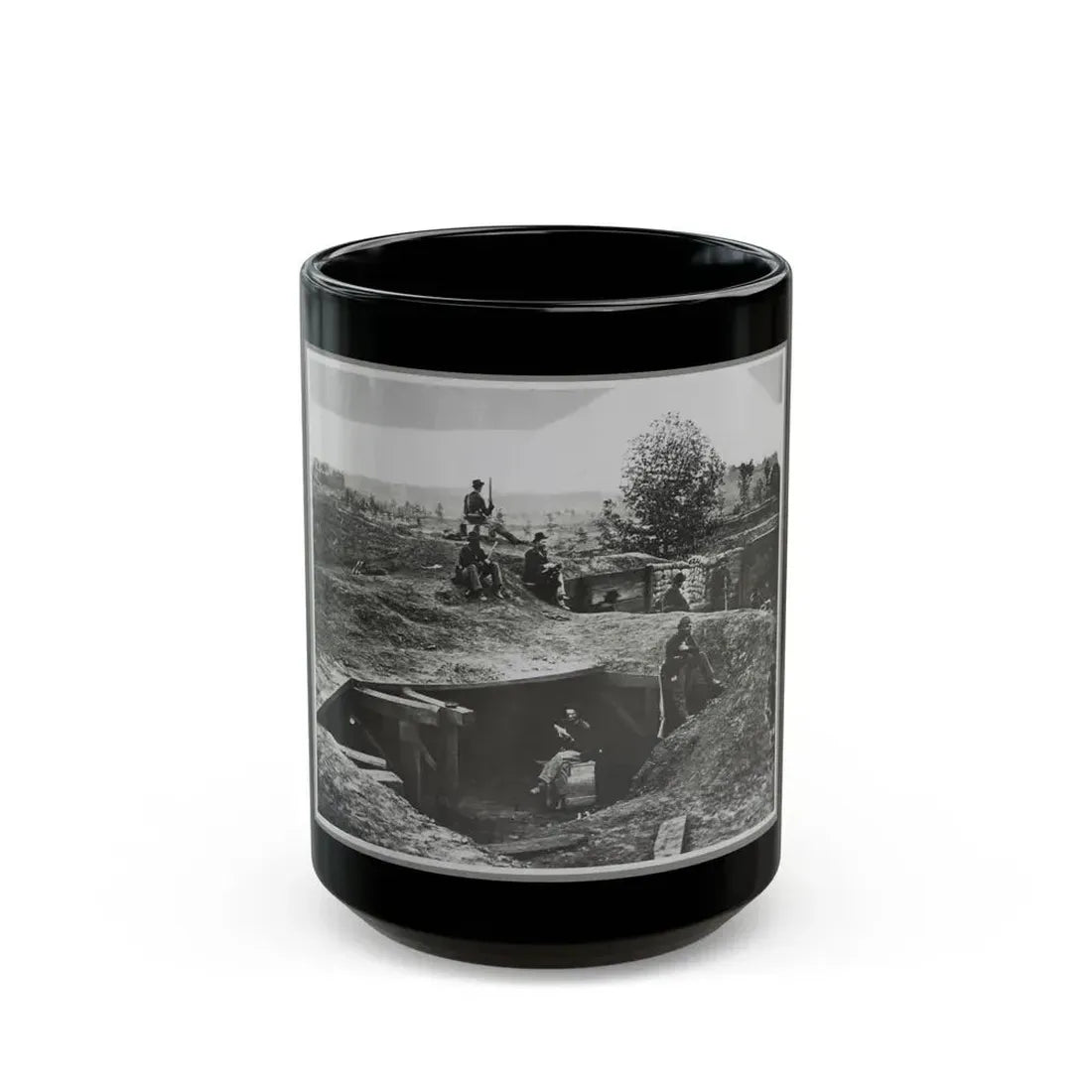 A Bomb-Proof In Front Of Atlanta, Ga. (U.S. Civil War) Black Coffee Mug 15oz - Go Mug Yourself