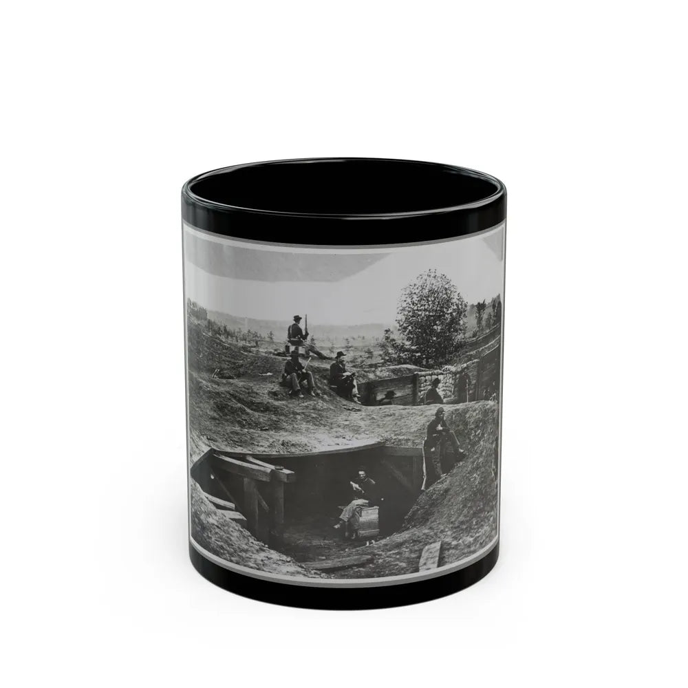 A Bomb-Proof In Front Of Atlanta, Ga. (U.S. Civil War) Black Coffee Mug-11oz-Go Mug Yourself