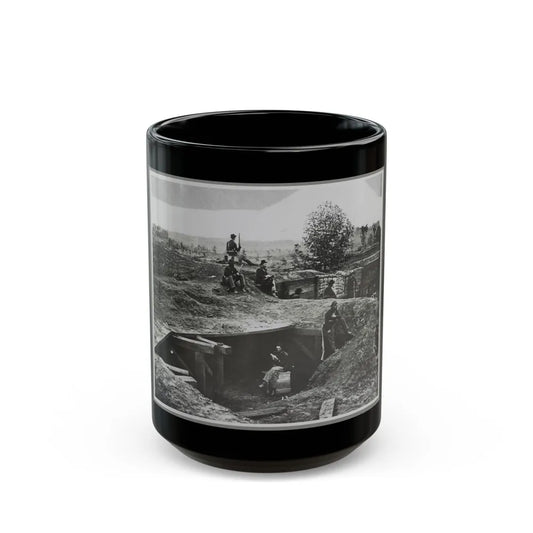 A Bomb-Proof In Front Of Atlanta, Ga. (U.S. Civil War) Black Coffee Mug-15oz-Go Mug Yourself