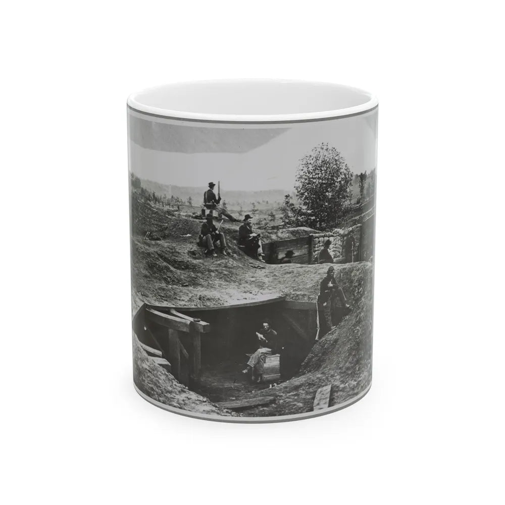 A Bomb-Proof In Front Of Atlanta, Ga. (U.S. Civil War) White Coffee Mug-11oz-Go Mug Yourself