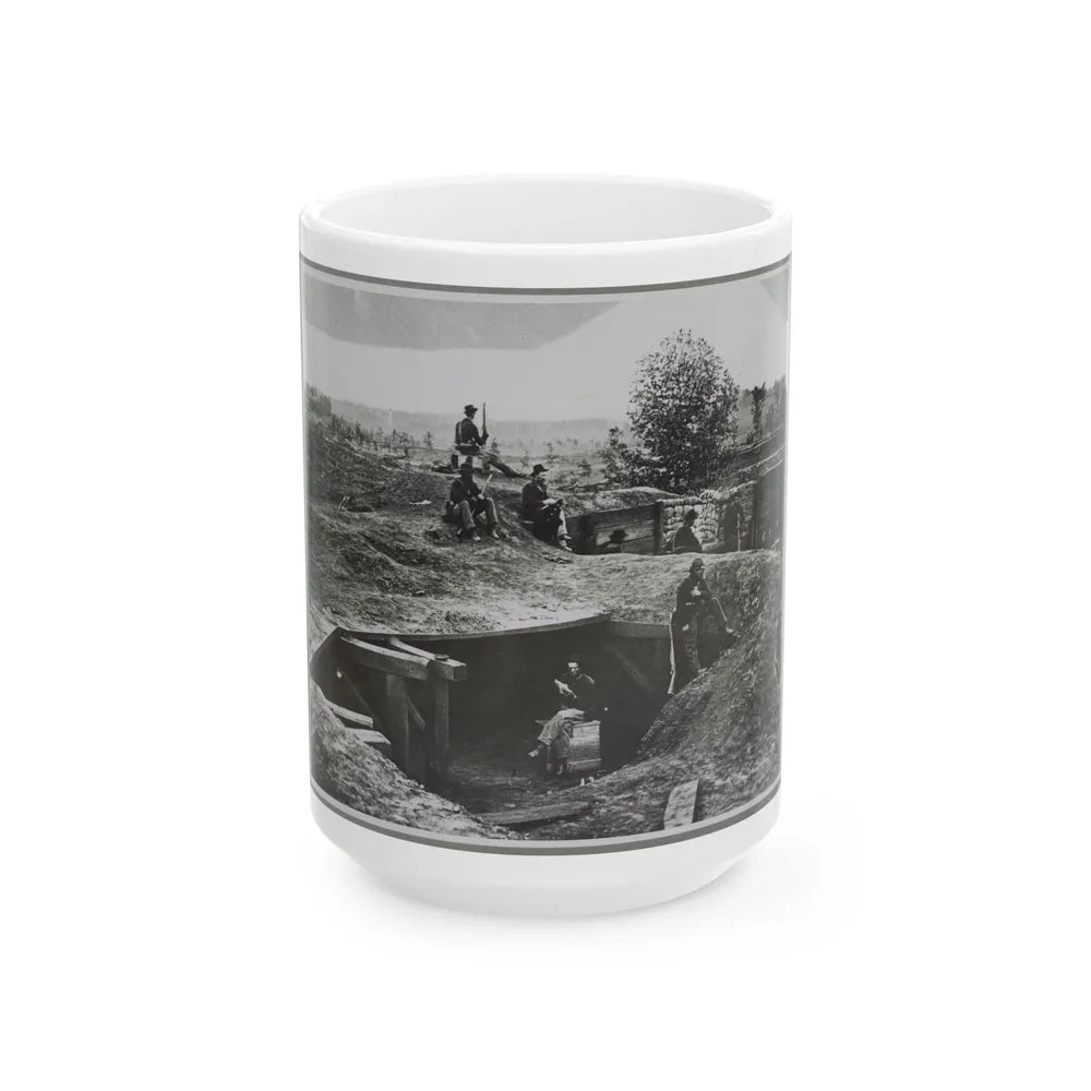 A Bomb-Proof In Front Of Atlanta, Ga. (U.S. Civil War) White Coffee Mug-15oz-Go Mug Yourself