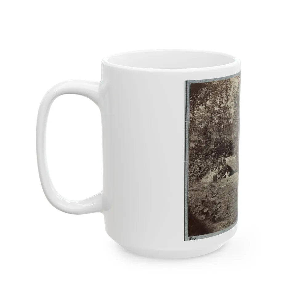 A Bombproof Shelter For The Soldiers During The Seige Of Petersburg, August 10, 1864 (U.S. Civil War) White Coffee Mug-Go Mug Yourself