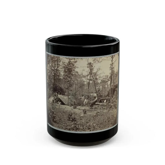 A Bombproof Shelter For The Soldiers During The Seige Of Petersburg, August 10, 1864 (U.S. Civil War) Black Coffee Mug 15oz - Go Mug Yourself