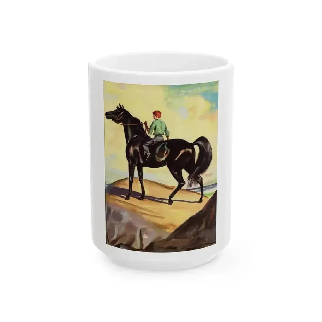 A Boy and His Horse - White Coffee Mug 15oz - Go Mug Yourself