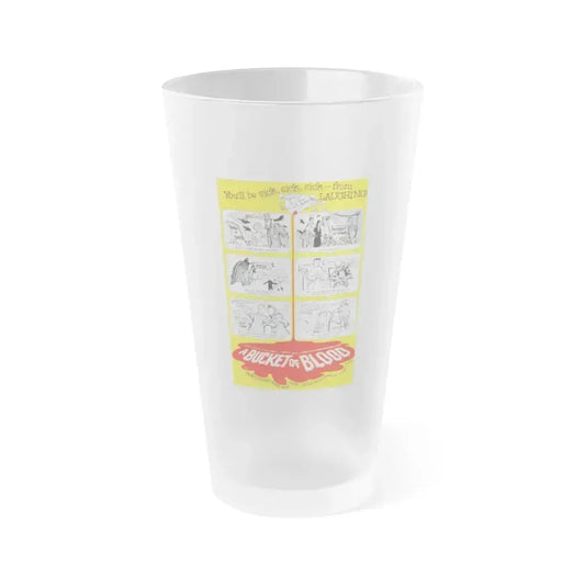 A BUCKET OF BLOOD 1959 Movie Poster - Frosted Pint Glass 16oz 16oz Frosted - Go Mug Yourself