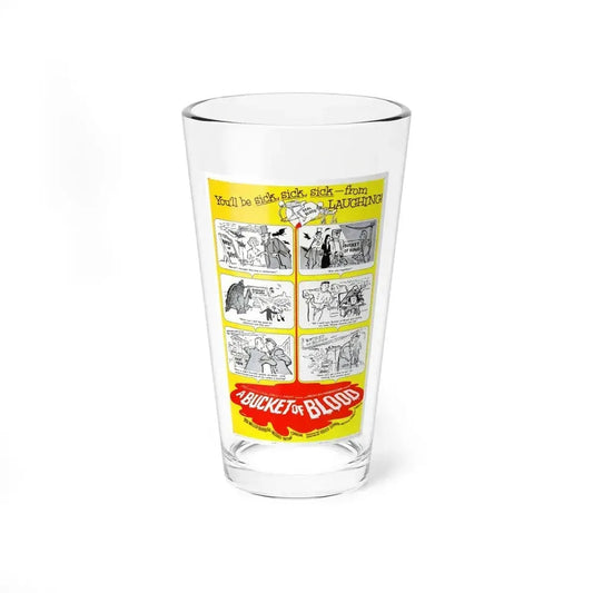 A BUCKET OF BLOOD 1959 Movie Poster - Pint Glass 16oz 16oz - Go Mug Yourself