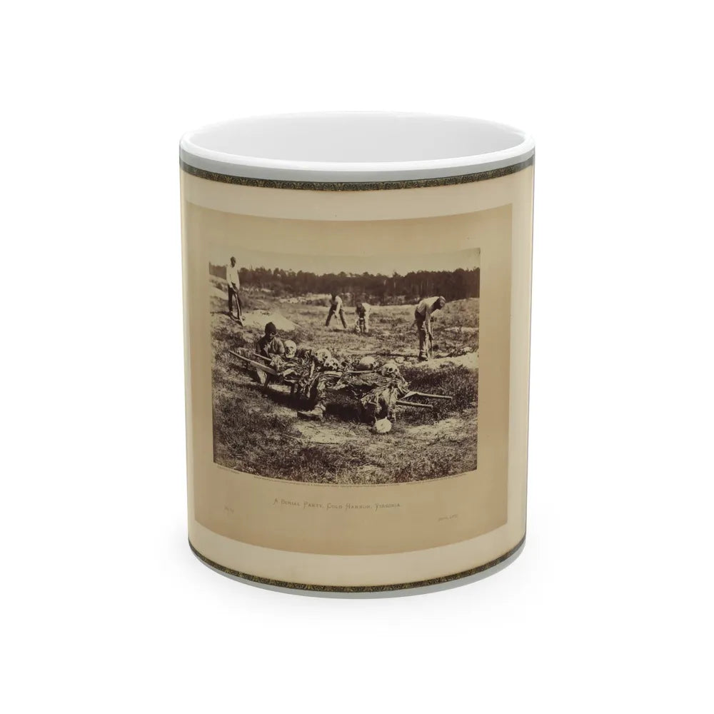 A Burial Party On The Battle-Field Of Cold Harbor 001 (U.S. Civil War) White Coffee Mug-11oz-Go Mug Yourself