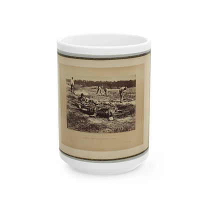 A Burial Party On The Battle-Field Of Cold Harbor 001 (U.S. Civil War) White Coffee Mug-15oz-Go Mug Yourself