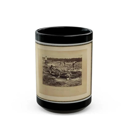 A Burial Party On The Battle-Field Of Cold Harbor 001 (U.S. Civil War) Black Coffee Mug 15oz - Go Mug Yourself
