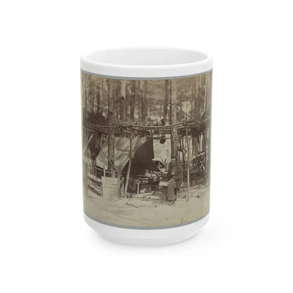 A Camp In Front Of Petersburg, Va. August, 1864 (U.S. Civil War) White Coffee Mug 15oz - Go Mug Yourself