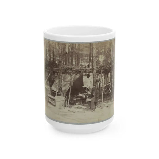 A Camp In Front Of Petersburg, Va. August, 1864 (U.S. Civil War) White Coffee Mug 15oz - Go Mug Yourself