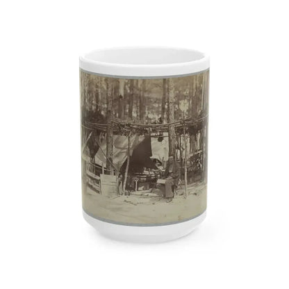 A Camp In Front Of Petersburg, Va. August, 1864 (U.S. Civil War) White Coffee Mug 15oz - Go Mug Yourself