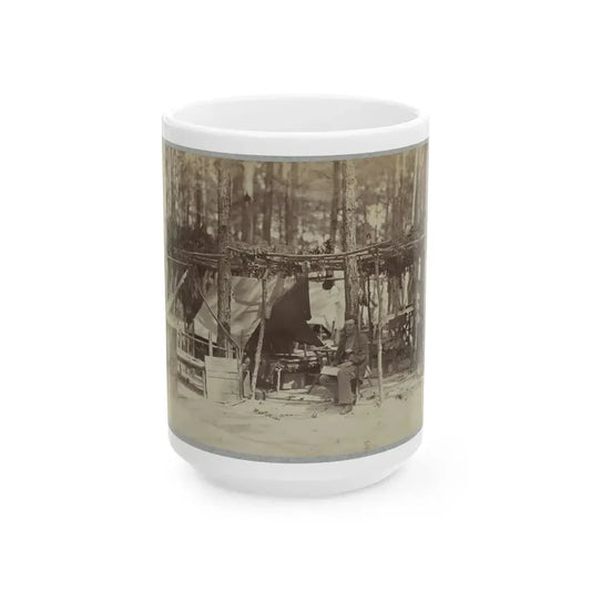 A Camp In Front Of Petersburg, Va. August, 1864 (U.S. Civil War) White Coffee Mug 15oz - Go Mug Yourself