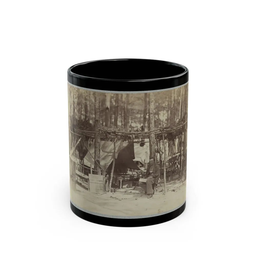 A Camp In Front Of Petersburg, Va. August, 1864 (U.S. Civil War) Black Coffee Mug-11oz-Go Mug Yourself