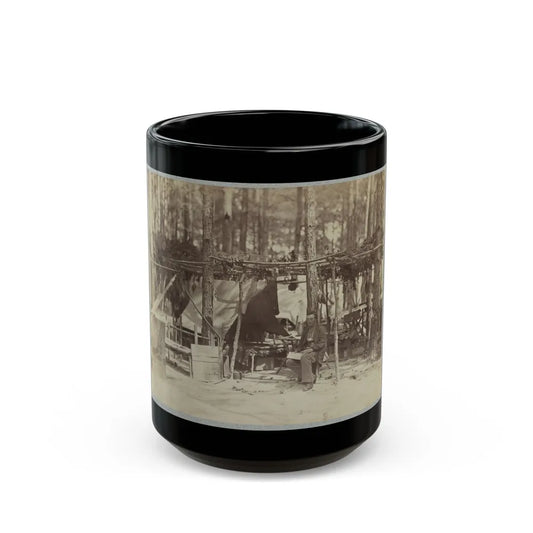 A Camp In Front Of Petersburg, Va. August, 1864 (U.S. Civil War) Black Coffee Mug-15oz-Go Mug Yourself