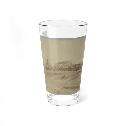 A Camp Made Up Of Small Cabins That Surround A Large Building (U.S. Civil War) Pint Glass 16oz-16oz-Go Mug Yourself