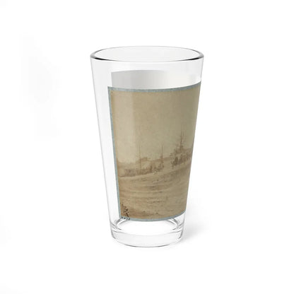 A Camp Made Up Of Small Cabins That Surround A Large Building (U.S. Civil War) Pint Glass 16oz-Go Mug Yourself