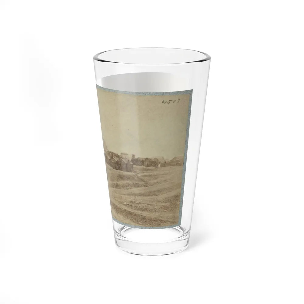 A Camp Made Up Of Small Cabins That Surround A Large Building (U.S. Civil War) Pint Glass 16oz-Go Mug Yourself