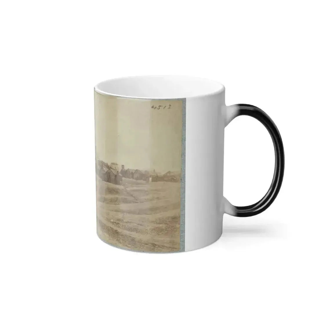 A Camp Made Up of Small Cabins That Surround a Large Building (U.S. Civil War) Color Changing Coffee Mug 11oz - Go Mug Yourself