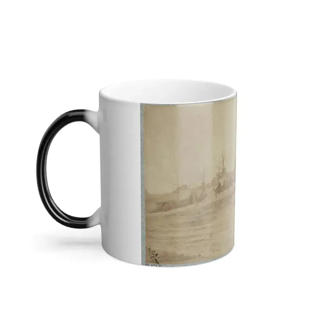 A Camp Made Up of Small Cabins That Surround a Large Building (U.S. Civil War) Color Changing Coffee Mug 11oz - Go Mug Yourself
