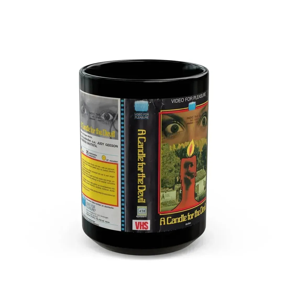 A CANDLE FOR THE DEVIL (VHS COVER) - Black Coffee Mug 15oz - Go Mug Yourself