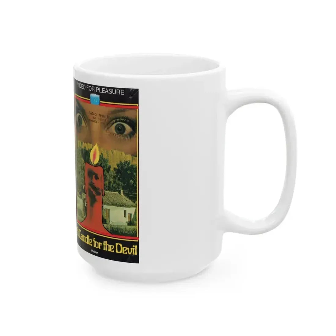 A CANDLE FOR THE DEVIL (VHS COVER) - White Coffee Mug - Go Mug Yourself