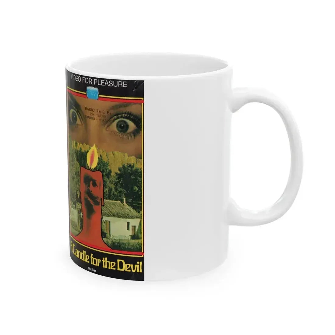 A CANDLE FOR THE DEVIL (VHS COVER) - White Coffee Mug - Go Mug Yourself