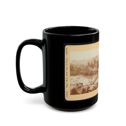 A Canvas Pontoon Bridge (U.S. Civil War) Black Coffee Mug-Go Mug Yourself