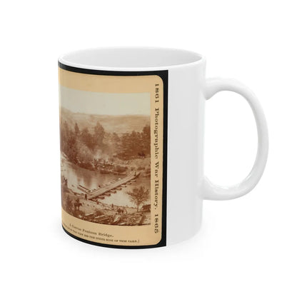 A Canvas Pontoon Bridge (U.S. Civil War) White Coffee Mug-Go Mug Yourself