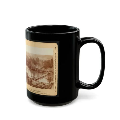 A Canvas Pontoon Bridge (U.S. Civil War) Black Coffee Mug - Go Mug Yourself
