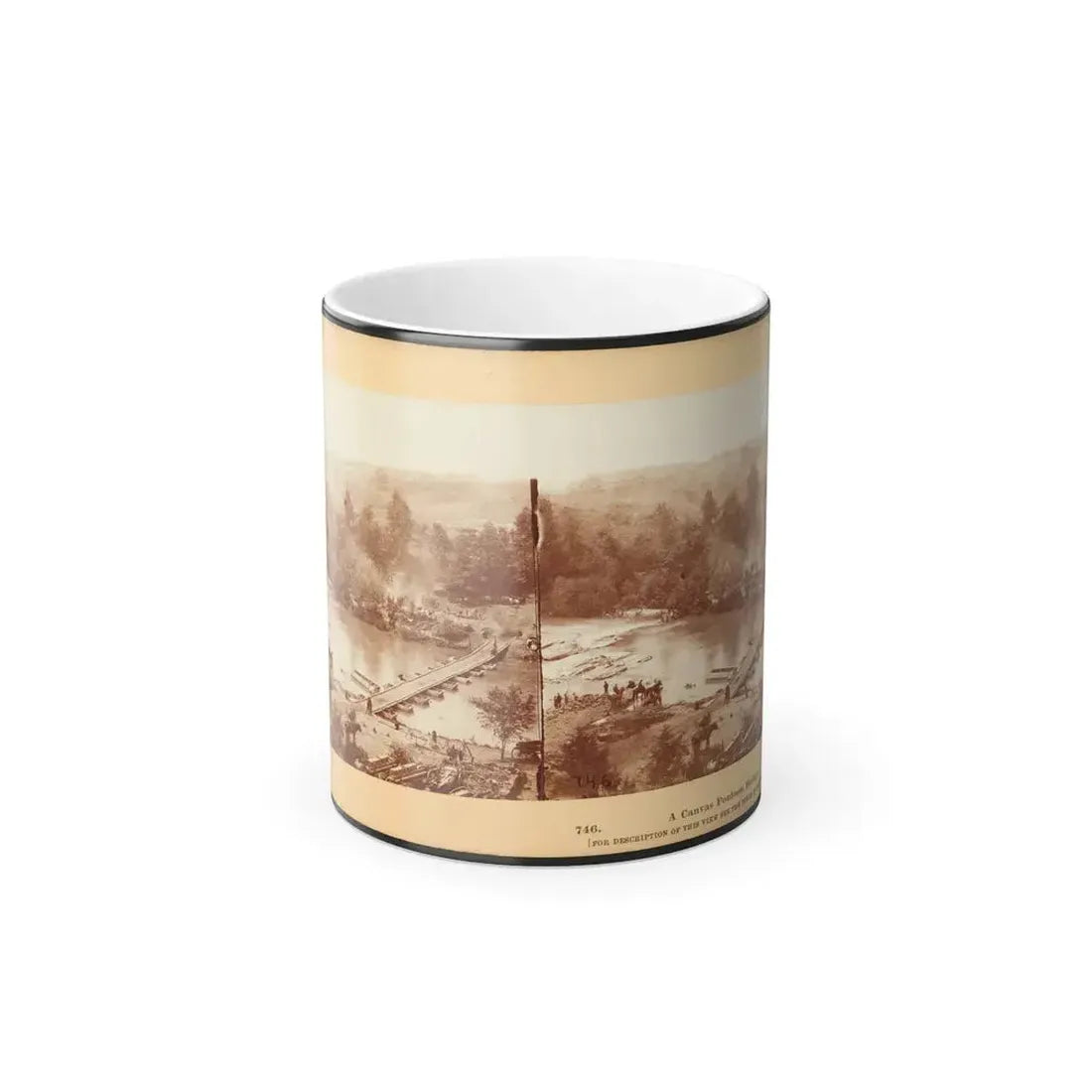 A Canvas Pontoon Bridge (U.S. Civil War) Color Changing Coffee Mug 11oz Default Title 11oz - Go Mug Yourself