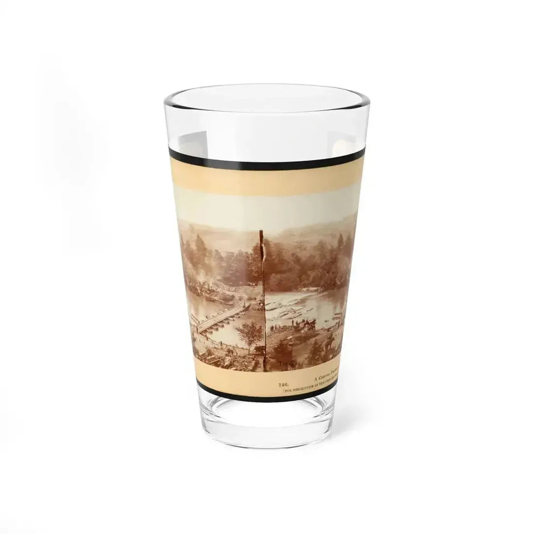 A Canvas Pontoon Bridge (U.S. Civil War) Pint Glass 16oz 16oz - Go Mug Yourself