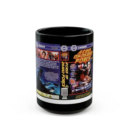 A CASE OF DEADLY FORCE (VHS COVER) - Black Coffee Mug 15oz - Go Mug Yourself
