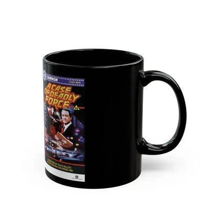 A CASE OF DEADLY FORCE (VHS COVER) - Black Coffee Mug - Go Mug Yourself