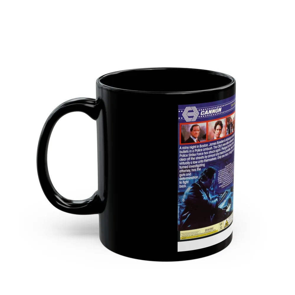 A CASE OF DEADLY FORCE (VHS COVER) - Black Coffee Mug-Go Mug Yourself