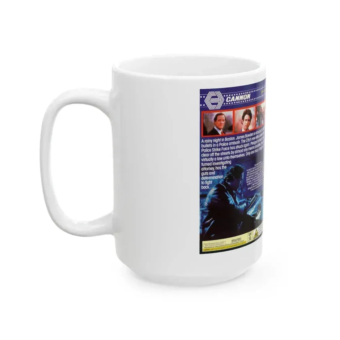 A CASE OF DEADLY FORCE (VHS COVER) - White Coffee Mug - Go Mug Yourself