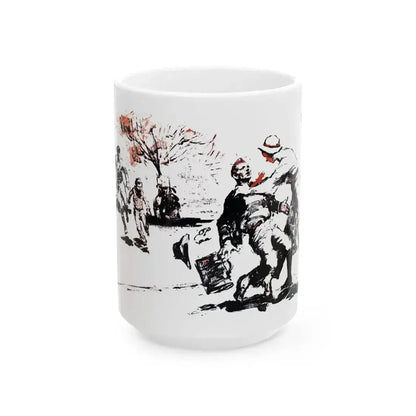 A Case of Identity (1), Blue Book Magazine, August 1950 - White Coffee Mug 15oz - Go Mug Yourself